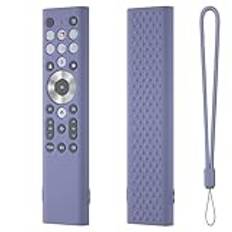 Fodral för Hisense Class A7 U8-serien LCD 4K, fjärrkontroll skyddsfodral, silikon fjärrkontroll fodral (lavendel grå)