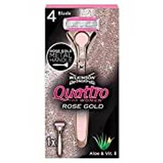 Wilkinson Sword Quattro för kvinnor roséguld rakhyvel
