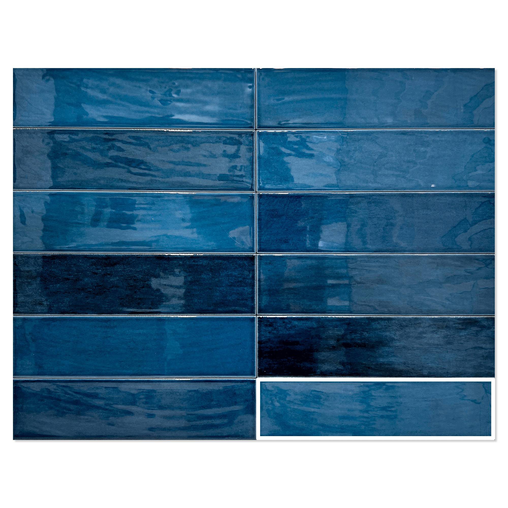 Klinker Zellige Blue Blank 7x28 cm