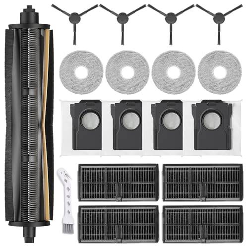 Tillbehör till Dreame L40 Ultra A/L40 Ultra AE/L10s Ultra Gen 2/L10s Pro Ultra Heat/X30 Ultra/Mova E30 Ultra, 1 TriCut huvudborste 4 dammpåsar 4 torkdynor 4 sidoborstar 4 HEPA-filter