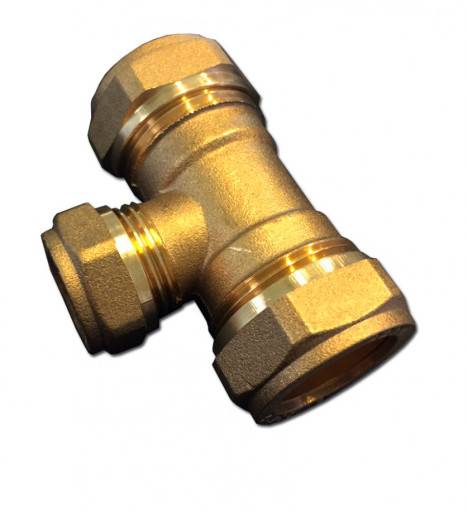Kompressions T-stykke 15 x 12 x 15 mm