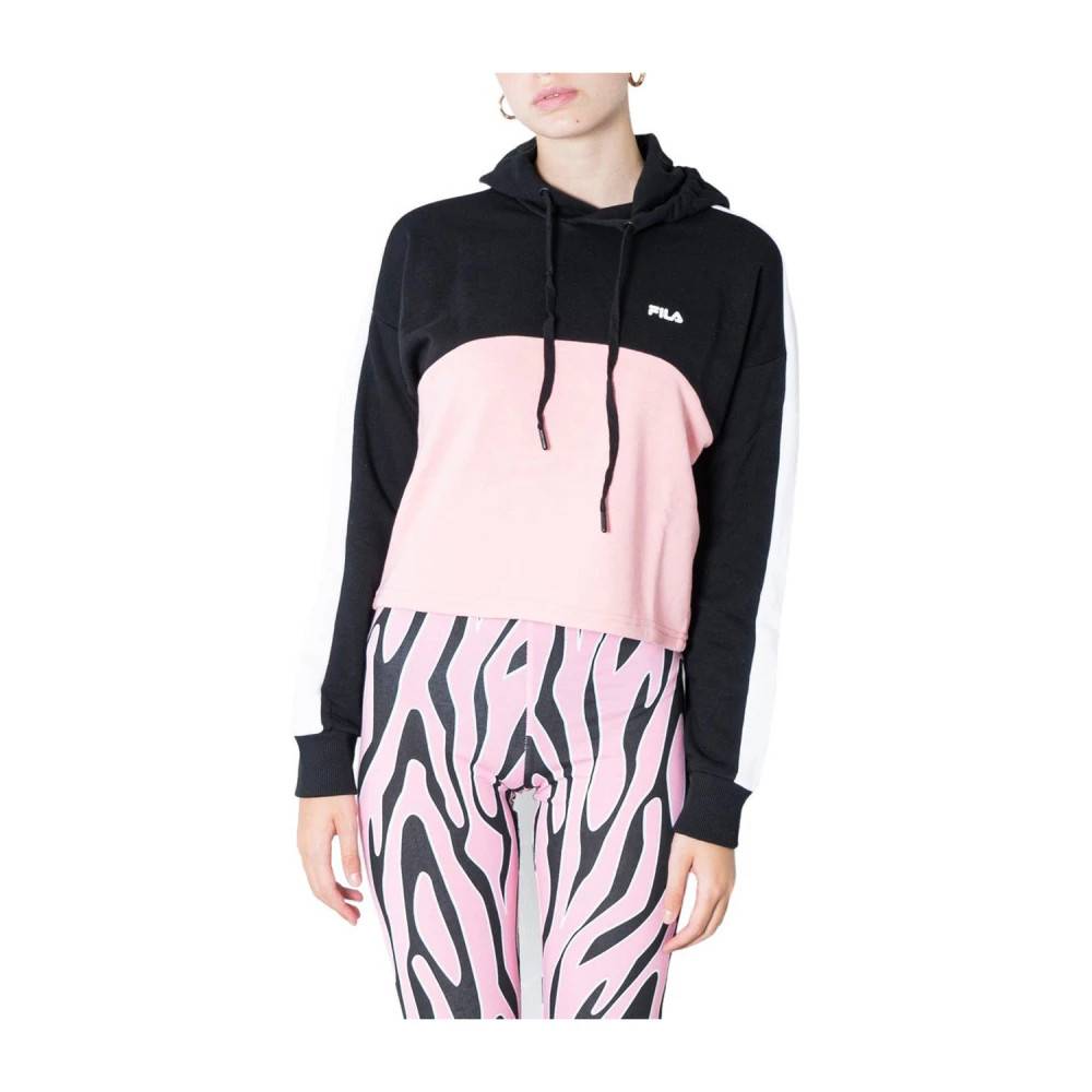 Fila, Sweatshirts & Hoodies , Dam, M, Svart Tryck Hoodie