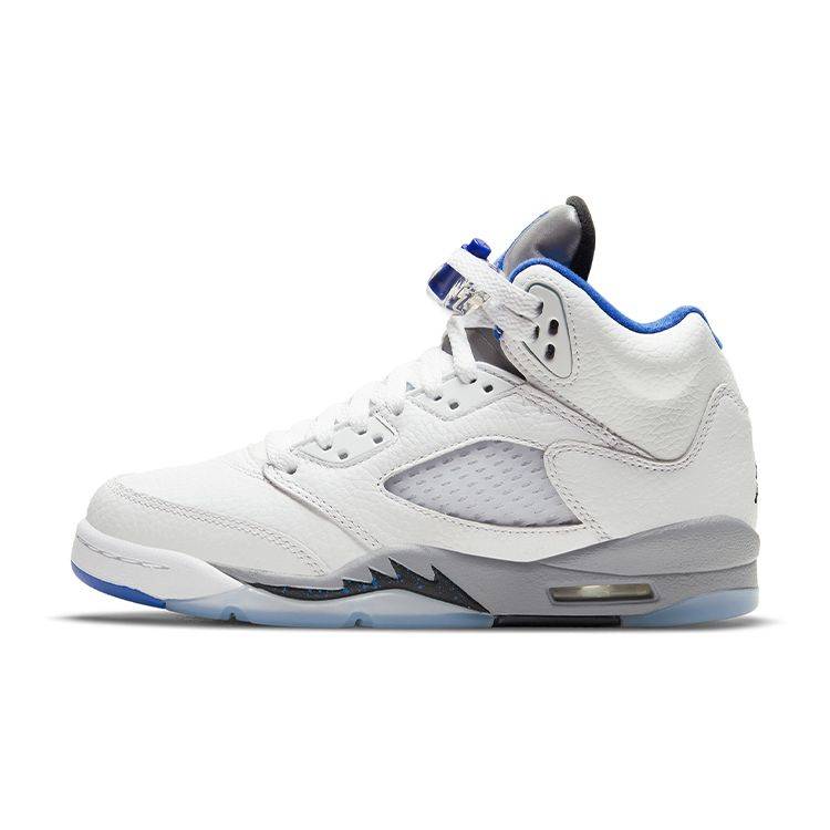 Air Jordan 5 Retro GS Stealth 2.0 Barn Sneakers Vit Svart Hyper-Royal 440888-140 cm white