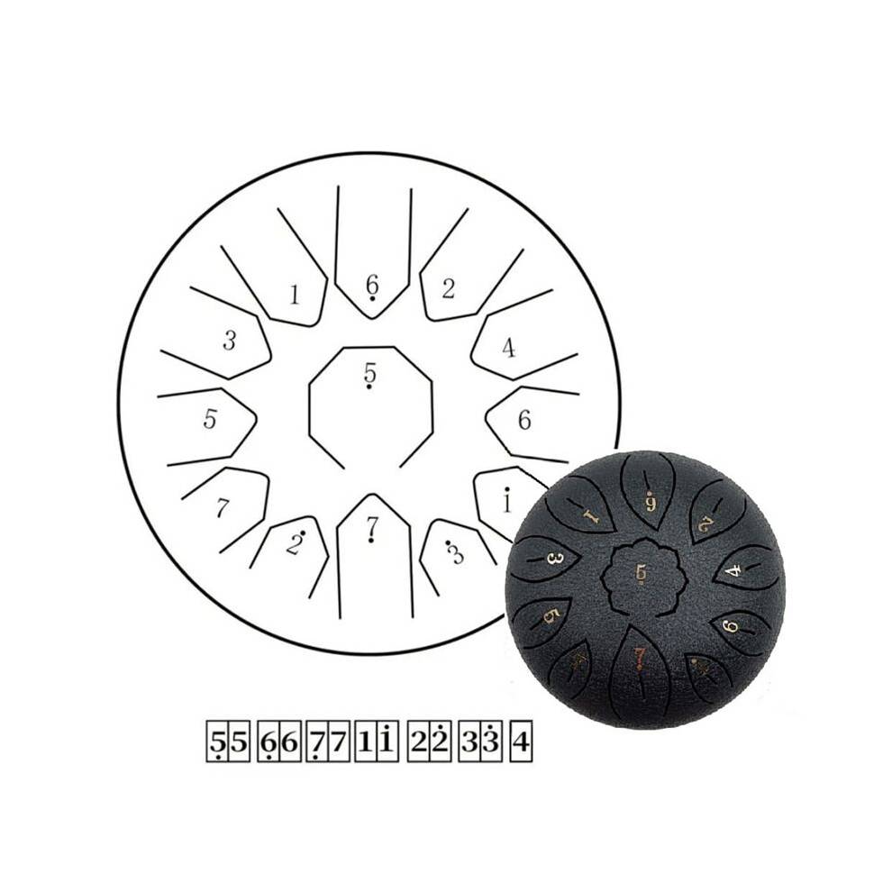 Empty Drum 11-Tone Ethereal Drum C Key Steel Tongue Drum Musical Instrument
