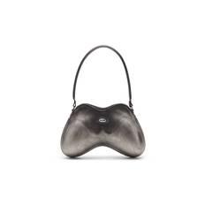 Diesel - Double-D-Sac épaule rigide en PU brossé - Sacs d'Épaule - Femme - Noir