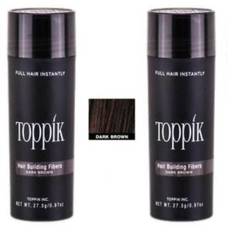 2x Toppik Large - 27,5g - Dark Brown - Mörkbrun