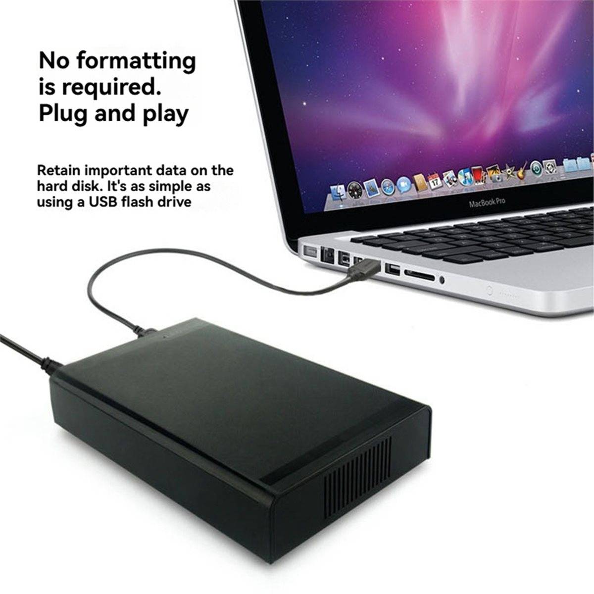 *A91P 3.5 Inch USB 3.0 to SATA External HDD Enclosure High-Speed Supports 3.5''/2.5'' SSD/HDD Hard Drive SSD Case US PLUG