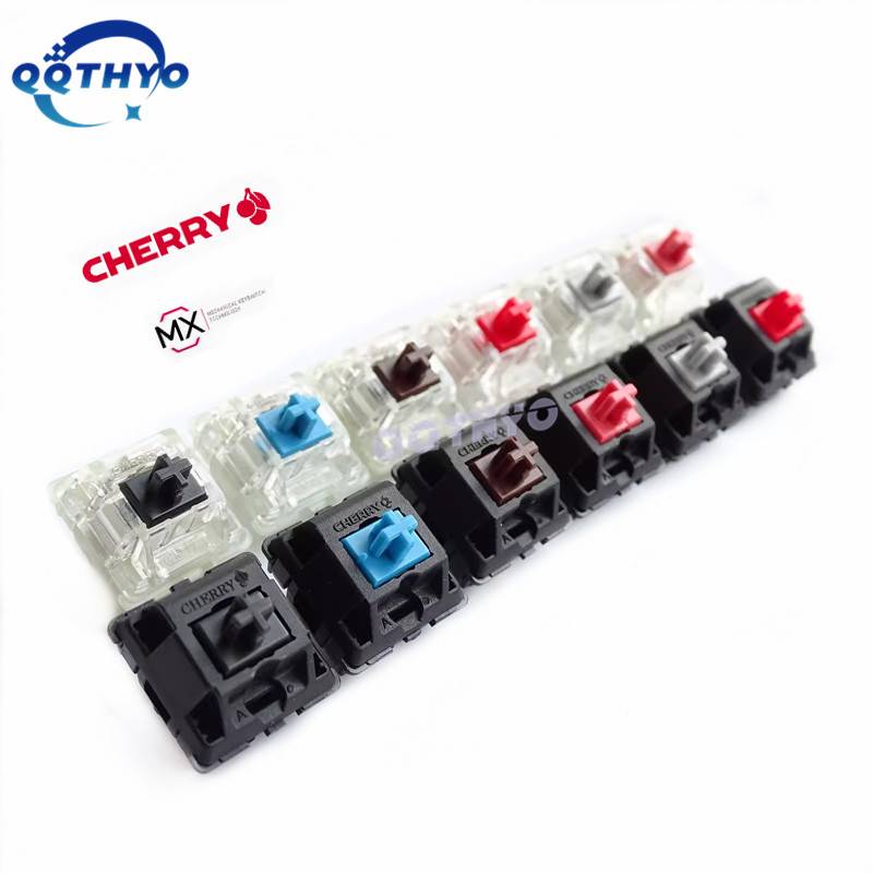 Original Germany Cherry MX Mechanical Keyboard Switches Silver Red Black Blue Brown Linear Tactile  Clear RGB Switch 3-Pin Shaft
