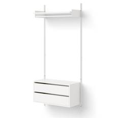 New Works Garderobshylla med lådor White/White B83,5 cm