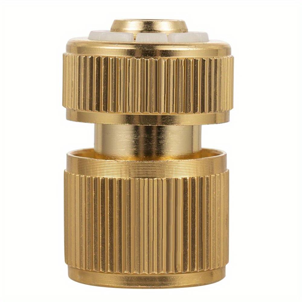 1/2" Brass Hose Connector Hose End Quick Connect Fitting Garden Watering Water Tap Pipe Adaptor For Gardening Home Watering, Washing