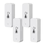 ZYWUOY för Tuya Intelligent Temperature, 4 Pcs Wifi Hygrometer Thermometer, Wireless Temperature Humidity Detector for Greenhouse