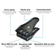 Universal 3 i 1 Standard Micro Nanometer SIM-kort Cutter 3 SIM-adapter 1 SIM-kortnål