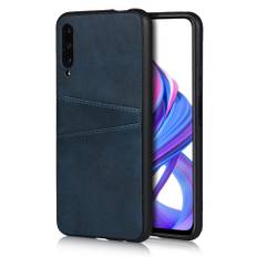 Huawei P Smart Pro 2019 - Læder Hard cover m/kortslots - Blå