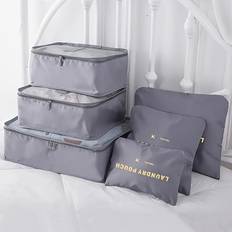 TEMU 6pcs Travel Luggage Packing Cubes, Suitcase Clothes Storage Bag, Foldable Organizer Bag Shoes Bag Underwear Pouch