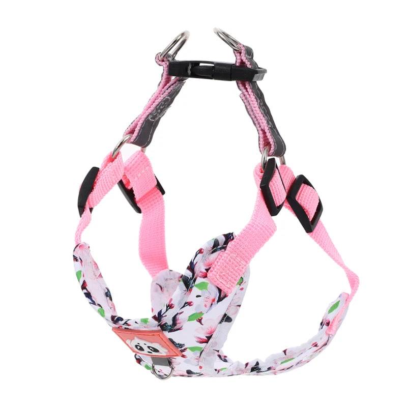 Adjustable Dog Harness & Leash Set with Reflective Strips - PINK / XL (XL)