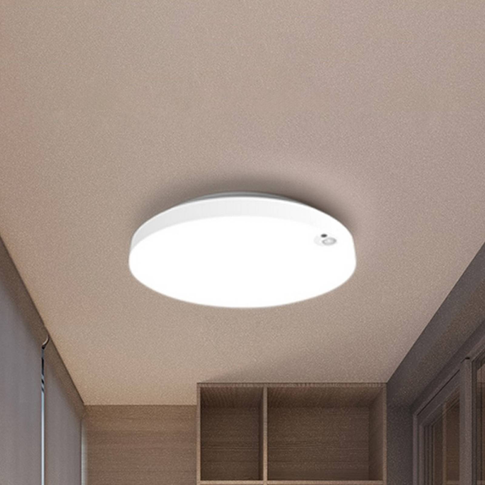 Heitronic LED-taklampa Allrounder 1, justerbar ljusfärg, sensor 1, Vitt / opal, Hall, Aluminium / grå / zink
