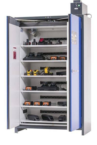 Batteriskåp Avan, HxBxD 2114 x 1193 x 615 mm, 6 hyllplan