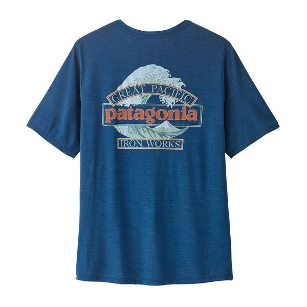 Patagonia mens Cap Cool Daily Shirt Great Waves - Clement Blue - Light Clement Blue X-Dye.