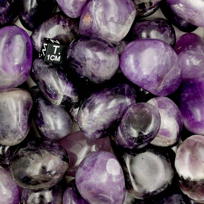 Amethyst lommesten - 2-3 cm