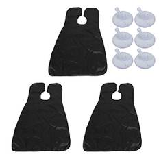 3 ST Vattentät Män Beard Catcher Skägg Skärning Rakning Cape Förkläde Hem Hår Styling Tool (Svart)