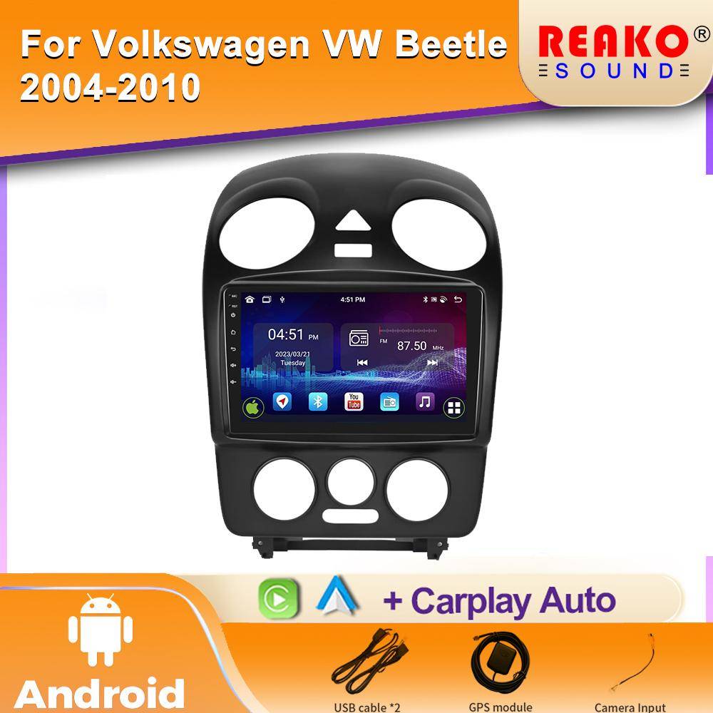 Stereo Android För Volkswagen Beetle 2000-2012 Multimedia Bilspelare GPS Bilradio Navigation DVD Huvudenhet Skärm INTE 2DIN
