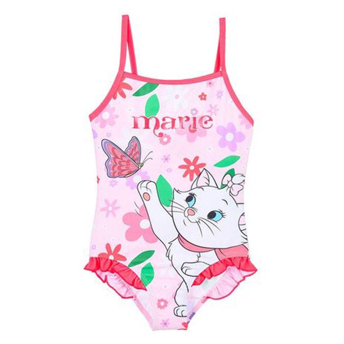 Disney Katten Marie blommig rosa baddräkt, 98 cm
