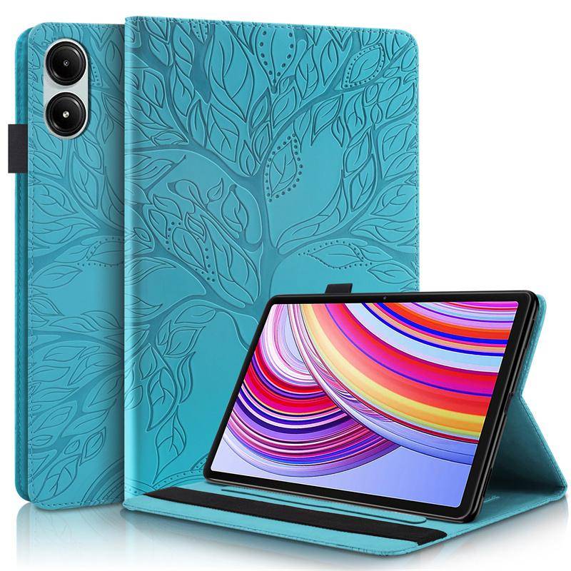 For Redmi Pad Pro Poco Pad 12.1 Tablet Cover Tree Imprinted Wallet Stand Case Funda For POCO Pad Tablet Case