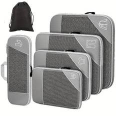 TEMU 6pcs Compression Packing Cubes Set, Ultralight Expandable Travel Organizers For Carry On Luggage, Travel Packing Cubes For Suitcases