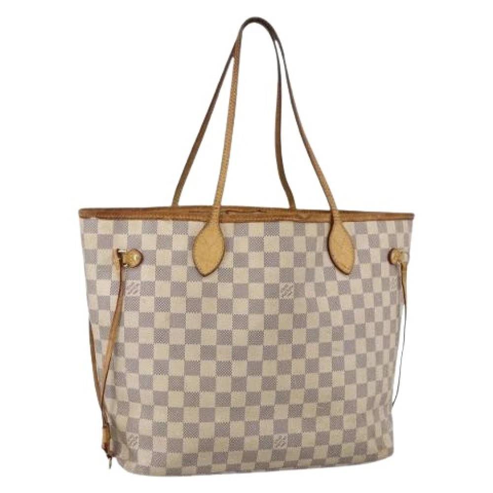 Louis Vuitton Vintage - Pre-owned Damier Azur Canvas Tote Bag Vintage - Dam - ONE Size - Läder