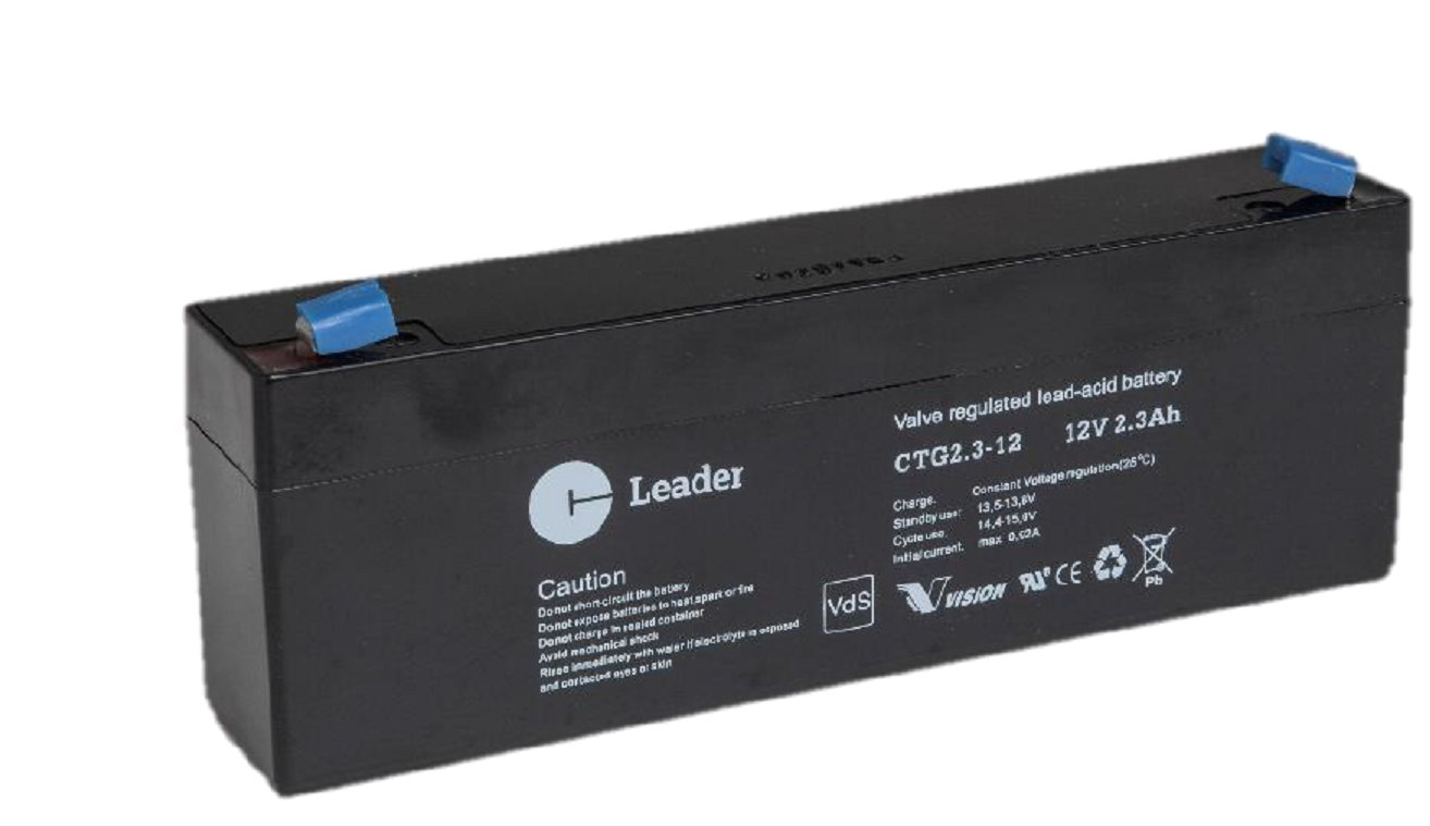 Leader CTG2.3-12 Bly-syre batteri Leder 12V 178x35x67 mm, 2,3Ah