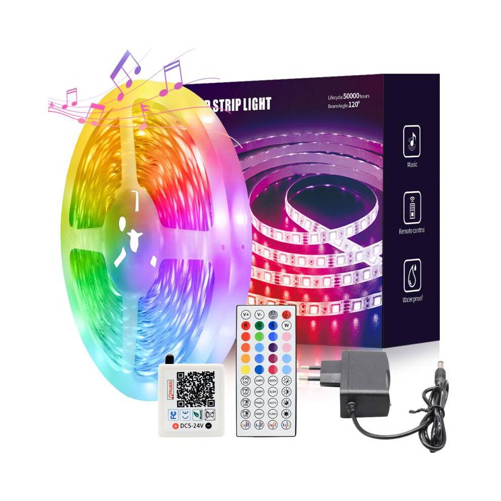 (25m (not waterproof), US Plug) 24V Bluetooth LED Strip Lights Pickup Atmosphere Light Gaming Room Decor TV Background RGB Strip Lights