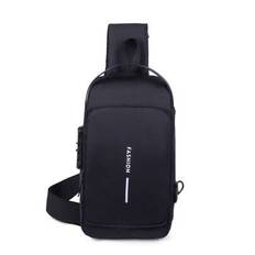 Men's Bags Shoulder Messenger Bag Multifunctional Sports Hanging Chest Backpack Chest Bag ,Travel Bag ,Sport Bag ,Business ,School Bag ,Back Pack - Black - one-size