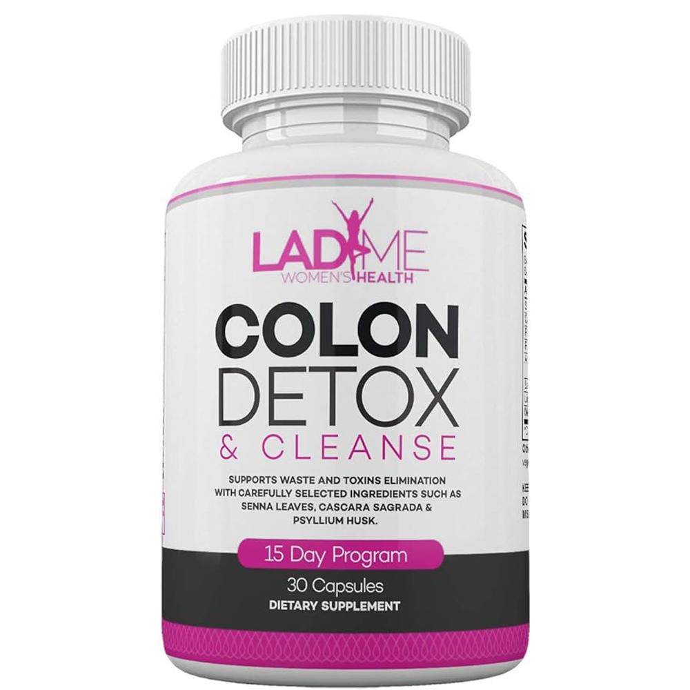 Kosttillskott för Colon Detox Cleanse för kvinnor, Senna, Cascara Sagrada & Psylliumskal, 30 kapslar