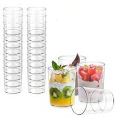 Mini Dessertkoppar, 3 Oz Round Shot Cups Plast Dessert Shots, Förrätt Parfait Cups Shotglas För Choklad desserter, Glass, Puddingar, Provsmakning Part - Genomskinlig (10 st,20 st,40 st)