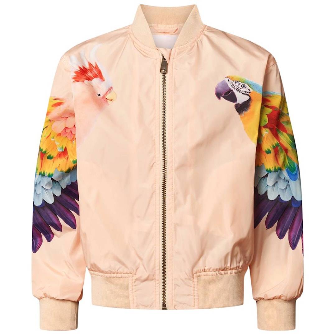 Molo Haliva Jacket Fantasy Parrots 92 cm Orange. 92 cm Pojkar, Flickor