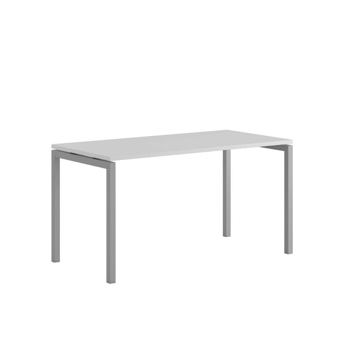 Luna U Bord 140x70cm - Hvid-grå.