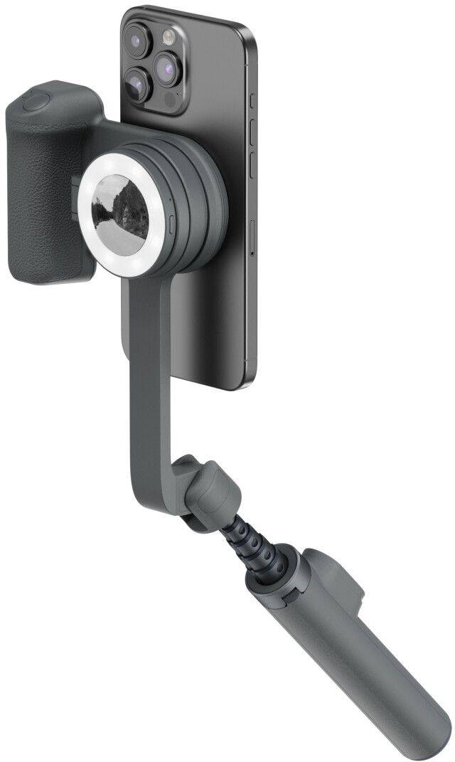 ShiftCam SnapTravel Kit Pro - Svart - mobilstativ, vlogging-kit, MagSafe-kompatibelt, selfie-stativ 75 cm, belysning, Bluetooth fjärrutlösare, vlogg, foto