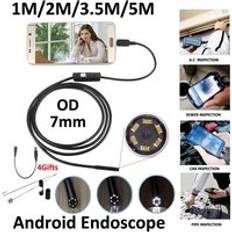 5m 3.5m 2m 1m mikro usb android endoskop kamera 7mm len snake pipe inspektionskamera vattentät otg android usb endoskopi - 100cm