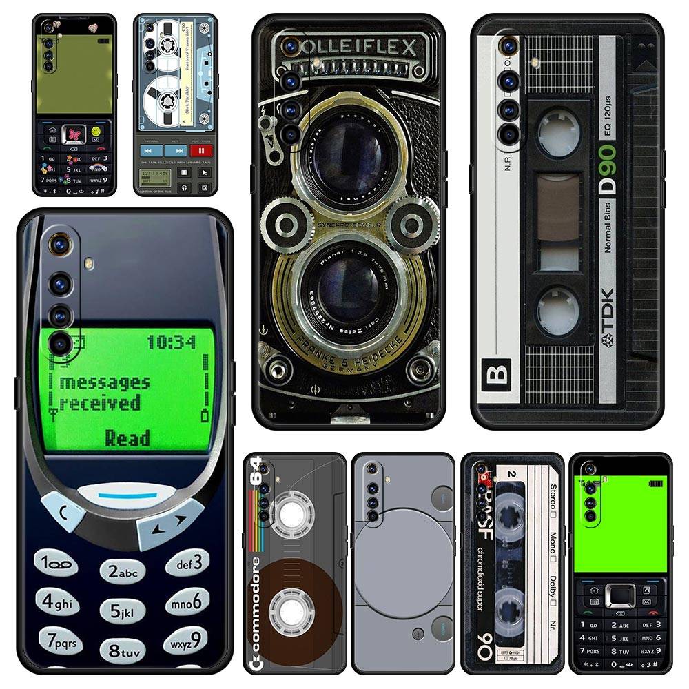 Case For Realme 12 11 10 9 8 5G 7 6 GT5 GT3 GT2 Pro Plus C21 C11 C25 C35 GT Neo 2 3 3T 5 Cover Vintage Cassette Tape Retro Style