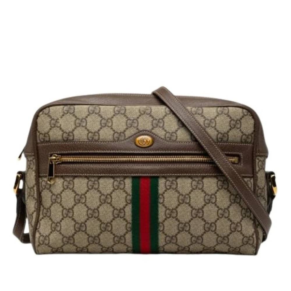 Gucci Vintage Pre-owned Sherry Line Skuldertaske - Vintage - Dame - Brun - ONE SIZE - Uld