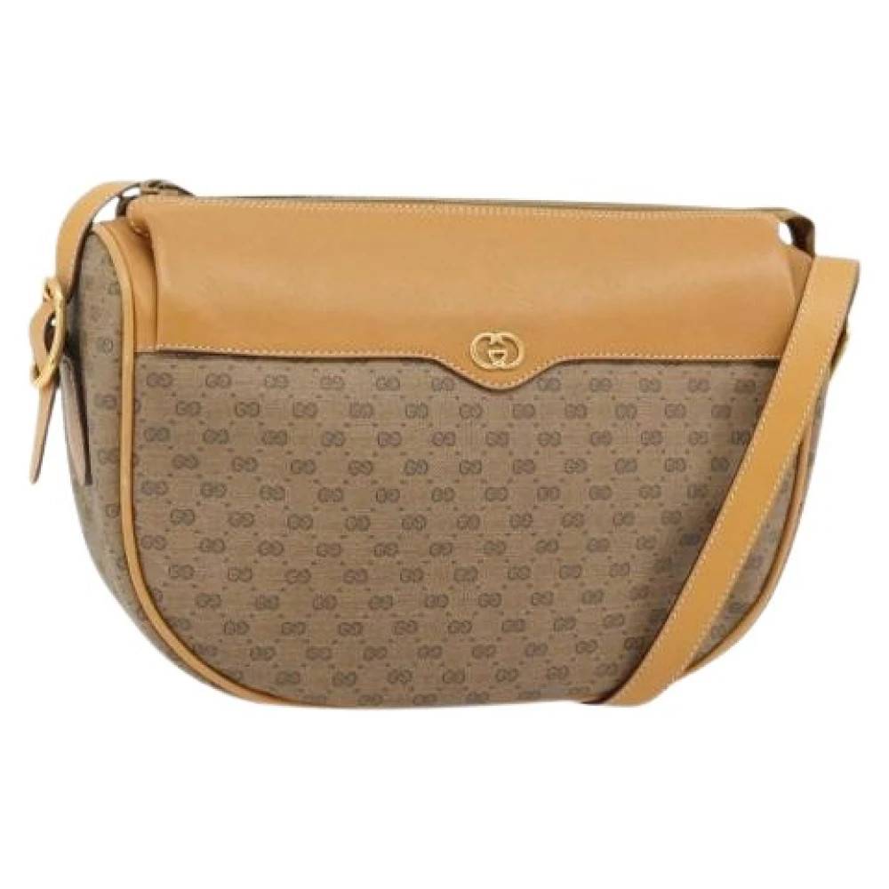 Gucci Vintage Pre-owned Vintage Micro Small GG Canvas Skuldertaske - Vintage - Dame - Beige - ONE SIZE - Uld