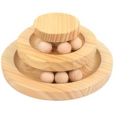 Cat Toy Pet Supplies Rotating Stress and Lack of Exercise Relief [Gran Roi] (Wooden Pine)