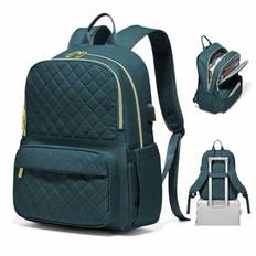 44*32*14 Laptop Backpack For Women, Quilted Durable Classical 14/15.6 Inch Laptop Bag For Work Travel With Laptop Compartmen, Waterproof Lightweight C - Teal Blue - one-size