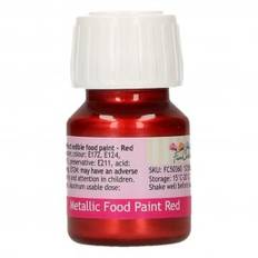 Ätbar färg - Funcakes - Metallic Red - 30 ml
