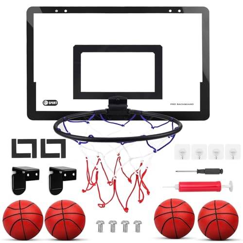 TUZHE Mini basketkorg inomhus basket däck för barn med boll basketkorg set för rum kontor sovrum, dörr basketkorg gåva för pojkar flickor