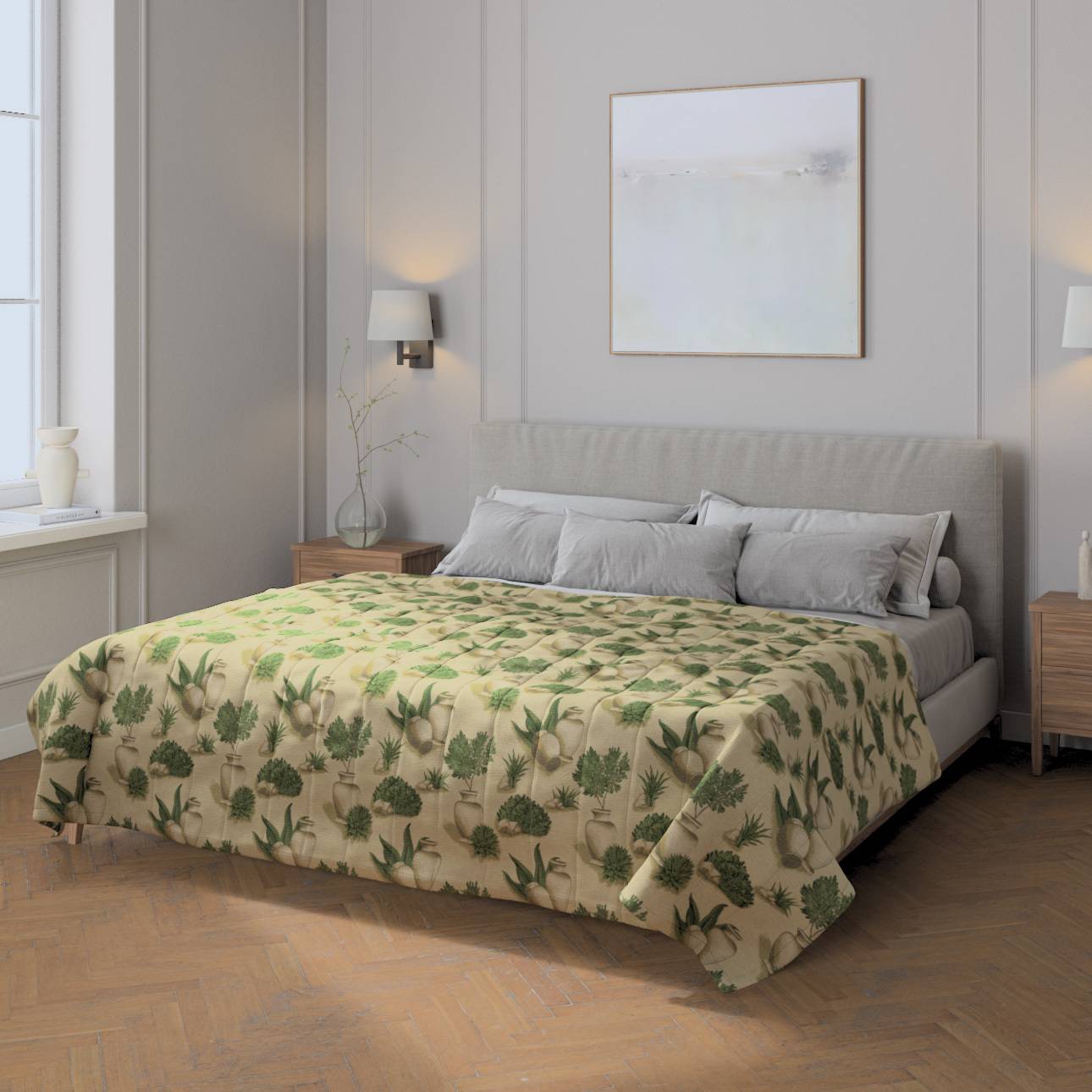 Sengetæppe quiltet<br/>10cm striber, Gobelin, Intenso Premium