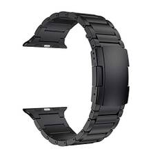 LDFAS Kompatibel med Apple Watch Ultra 2 Band 49 mm, serie 10 46 mm titan metall klockarmband med dubbelt knapplås för iWatch-band kompatibel med Apple Watch 9/8/7 45 mm 44 mm band, 49MM/45MM/44MM,