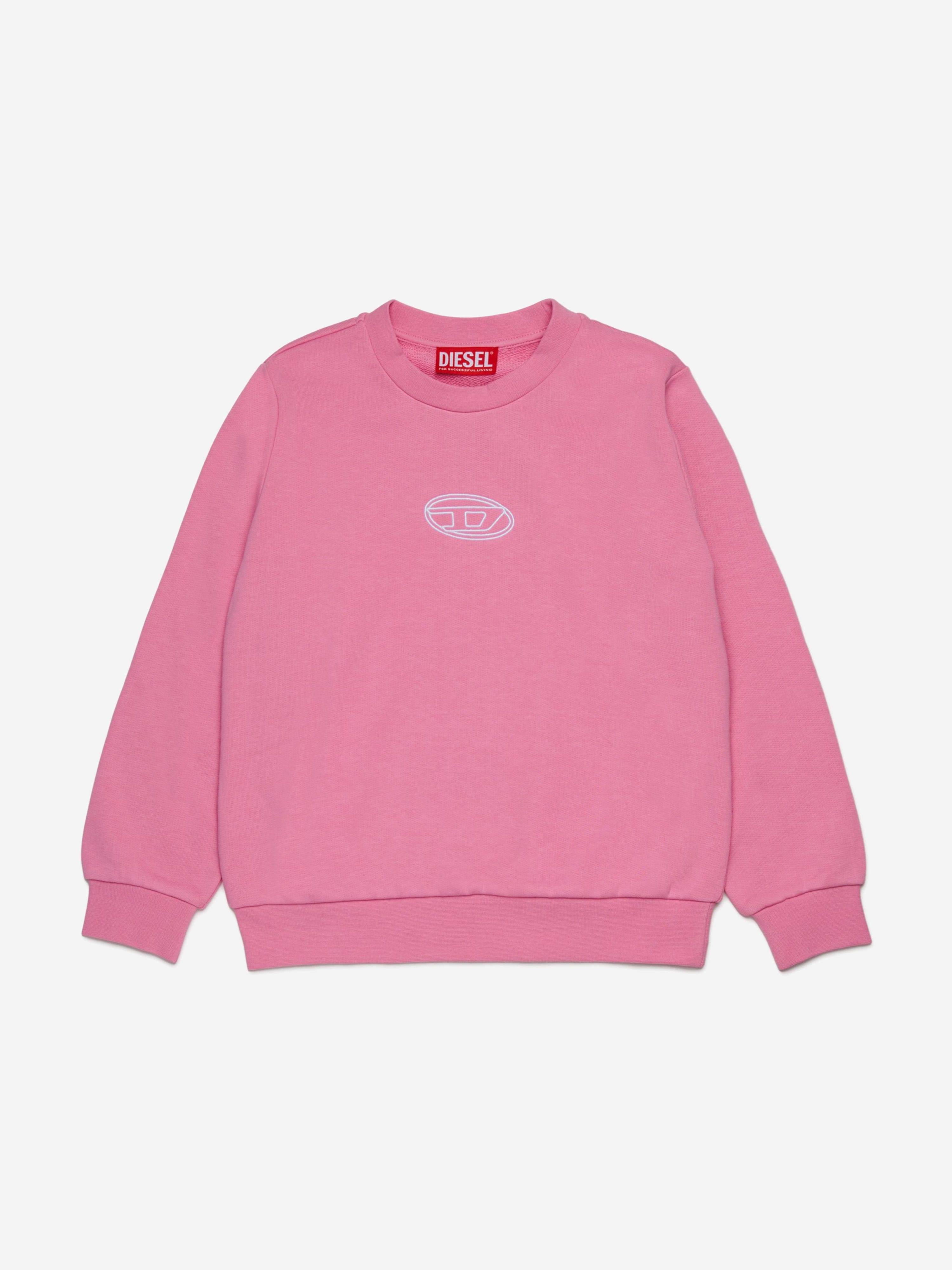Diesel Girls Logo Sweatshirt in Pink - Pink / 6 Yrs (6 Yrs)