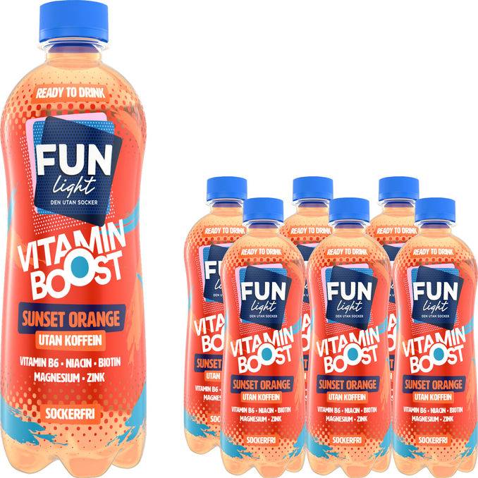 Fun Light Vitamindryck Sunset Orange 6-pack