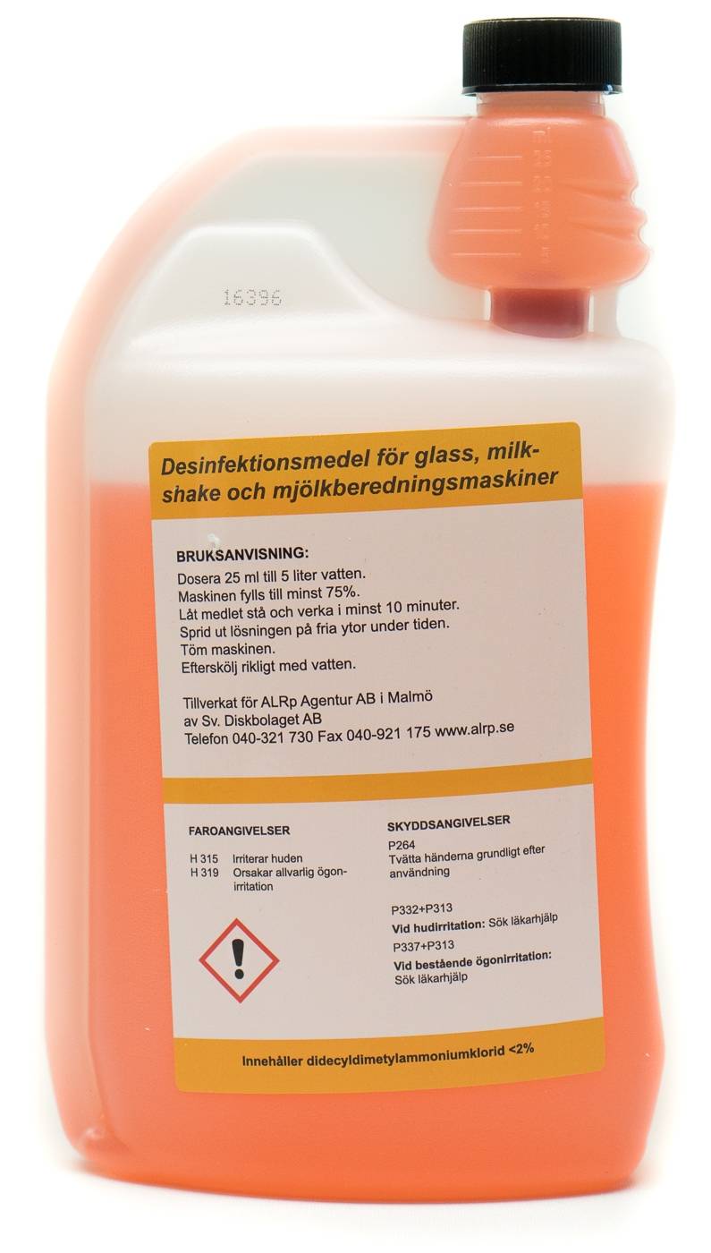 Desinfektionsmedel 1L Röd doser doser 10-50 ml/l